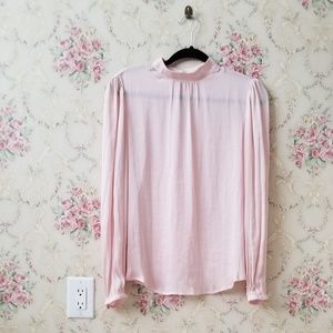 Forever 21 blush long sleeve blouse